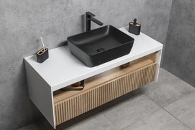 GSI, PURA fali WC csésze, Swirlflush, 55x36 cm, fekete dupla matt, 881526