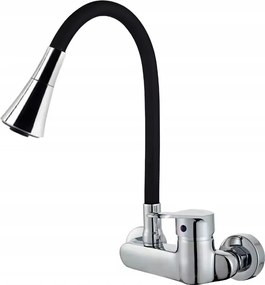 Konyhai Mosogató Csaptelep Fekete Flexibilis Kétfunkciós Csaptelep