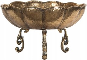 Virágtartó Tál Lara borostyánhoz arany átm. 27cm