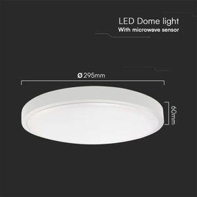 LED fürdőszobai mennyezeti lámpa szenzorral LED/18W/230V IP44 3000K Ø29 cm+DO