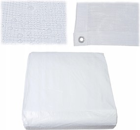 Ponyva 5x6 m Nagy Erősített Fehér Lepedő Vízálló Takaró Erős