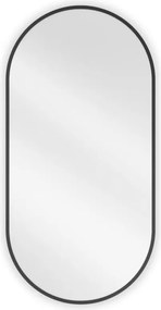 Mexen Loft fürdőszobai ovális tükör 90 x 45 cm, fekete keret - 9851-090-045-000-70