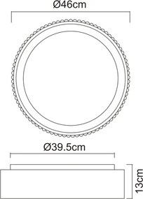 Globo 15924DW - LED mennyezeti lámpatest KEMP LED/45W/230V 2700/4000/6000K átmérő 46 cm fehér