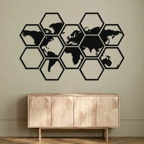 DUBLEZ | Világtérkép - Hexagonok (12 db)