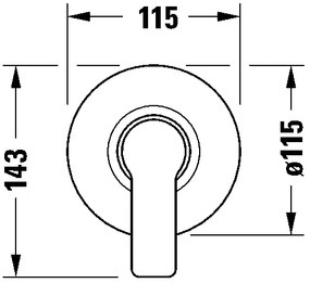 Duravit DC4210007010 - D-CODE zuhanycsaptelep rejtett beépítéshez, fényes króm