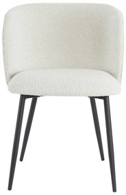 Fehér kárpitozott étkezőfotel Elyna – Light &amp; Living