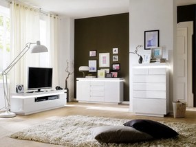OCEAN Fehér TV Szekrény 175cm LED világítással
