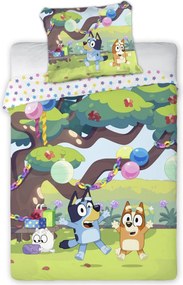 Bluey Garden Party gyerek, ovis ágyneműhuzat 100×135cm, 40×60 cm