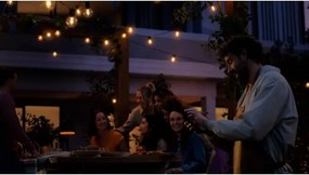 Philips Hue FESTAVIA - RGBW LED hosszabbítható, dimmelhető kültéri füzér, 30× LED, 21 m, IP65