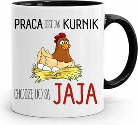 Bögre Fekete Vicces Munka, Mint Egy Tyúkház, fényképes nyomtatással