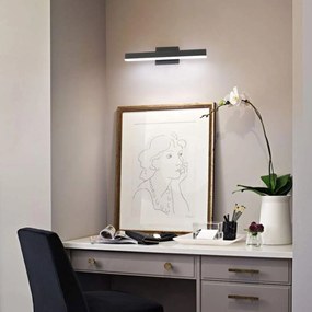 LED FÜRDŐSZOBA LÁMPA TÜKÖR fölötti 12W 50cm APP373-1W Fekete