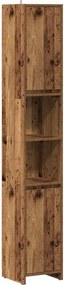vidaXL antik fa színű szerelt fa fürdőszobaszekrény 30 x 30 x 183,5 cm