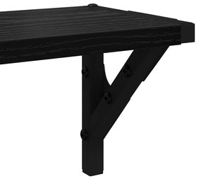 vidaXL Falpolcok 2 pcs Fekete tölgy 60 x 15 x 15,5 cm Faanyag