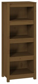 mézbarna tömör fenyőfa faliszekrény 50x35x125,5 cm