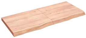 világosbarna kezelt tömör tölgyfa asztallap 140x60x(2-6) cm