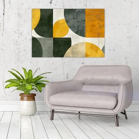 Kép - Olívazöld absztrakció (90x60 cm)
