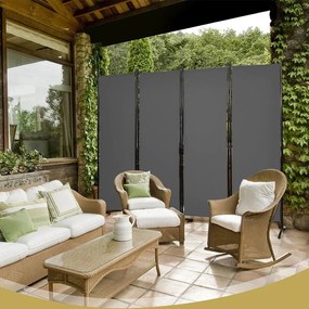 4 paneles paraván 173cm szürke