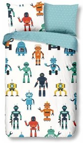 Robots gyermek pamut ágyneműhuzat garnitúra, 140 x 220 cm - Good Morning