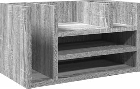 vidaXL szürke sonoma színű szerelt fa asztali szervező 44,5x24x25 cm