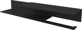 Fink Wc Papírtartó Polccal, Fekete, 37cm, Fém, Loft Stílus