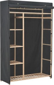 vidaXL szürke szövet ruhásszekrény 110 x 40 x 170 cm