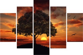 Fa képe naplementével (150x105 cm)