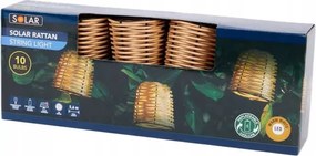 Kerti Lámpa Solar 560 CM Vezeték Nélküli Led Rattan Utánzat