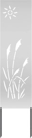 vidaXL Kertvédő vászon Ezüst 32 x 140 cm Horganyzott acél