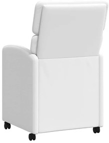 Kerekes Étkező Székek 2 pcs Fehér 58 x 65 x 98 cm Műbőr