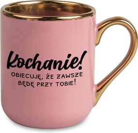 Bögre Elegáns Rózsaszín Pároknak Bájos Ajándék Mindig Melletted leszek