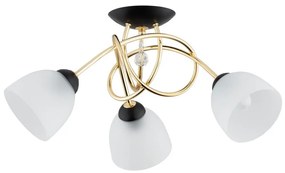 Felületre szerelhető csillár MODENA 3xE27/60W/230V arany/fekete/fehér