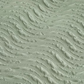 Zöld kétszemélyes-hosszabbított krepp ágyneműhuzat 230x220 cm Heatset Wave – Catherine Lansfield