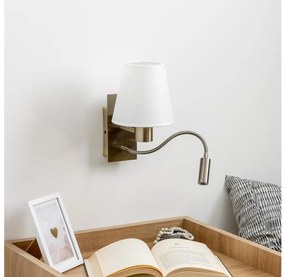 Brilagi - LED Fali lámpa NUBILA 1xE27/25W/230V + LED/3W réz/fehér