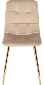Szék krém színben, bársony kárpittal. YORK