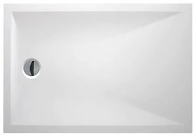Zuhanytálca négyszögletes Roth Marmo Neo 160x80 cm öntött márvány fehér MAN SQ 160080 2E
