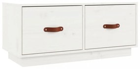 fehér tömör fenyőfa TV-szekrény 80 x 34 x 35 cm