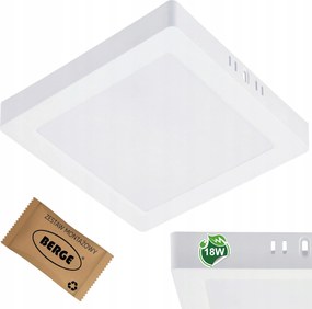 Plafon Led Mennyezeti Lámpa Falra szerelhető 18W 1980lm 4000K Semleges Négyzet alakú
