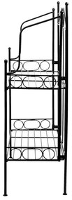 Kovácsoltvas virágtartó állvány, 2 polcos, 56,5 x 79,5 cm