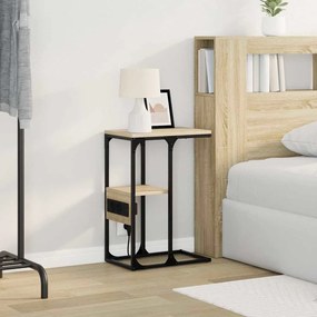 Éjjeliszekrény fiókkal sonoma tölgy 41.5 x 26 x 60.5 cm Faanyag