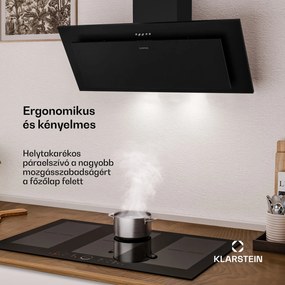 Klarstein Athena ferde páraelszívó | kivezetéses és keringtetett üzemmód | 404 m³/h | 56 W | 90 cm