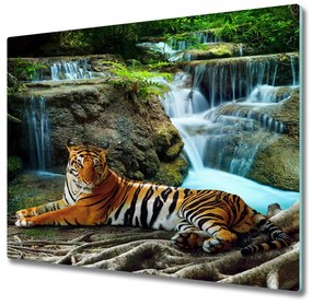 Üveg vágódeszka tigris vízesés 60x52 cm