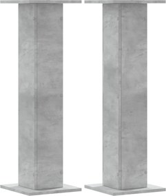 vidaXL 2 db betonszürke szerelt fa hangszóróállvány 30 x 30 x 95 cm