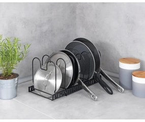 WENKO 53149100 - Fedőtartó és serpenyőtartó 18x18 cm fekete