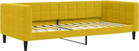 vidaXL sárga bársony kanapéágy 90 x 200 cm