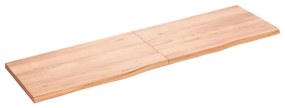 világosbarna kezelt tömör tölgyfa fali polc 180 x 50 x (2-4) cm