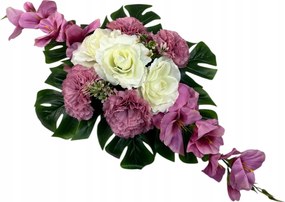 Kötés Nád Kompozíció Sír Temető Mesterséges Virágok