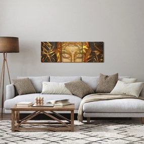 Kép - arany Buddha (órával) (90x30 cm)