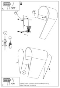 Sollux SL.0863 - Fali lámpa CLINO 1xE27/46W/230V