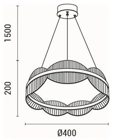 LED Csillár zsinóron FIRENZE LED/48W/230V 3000K