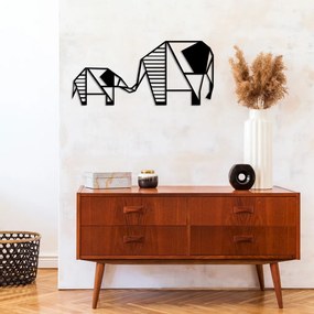 Elephant fém fali dekoráció, 55×25 cm